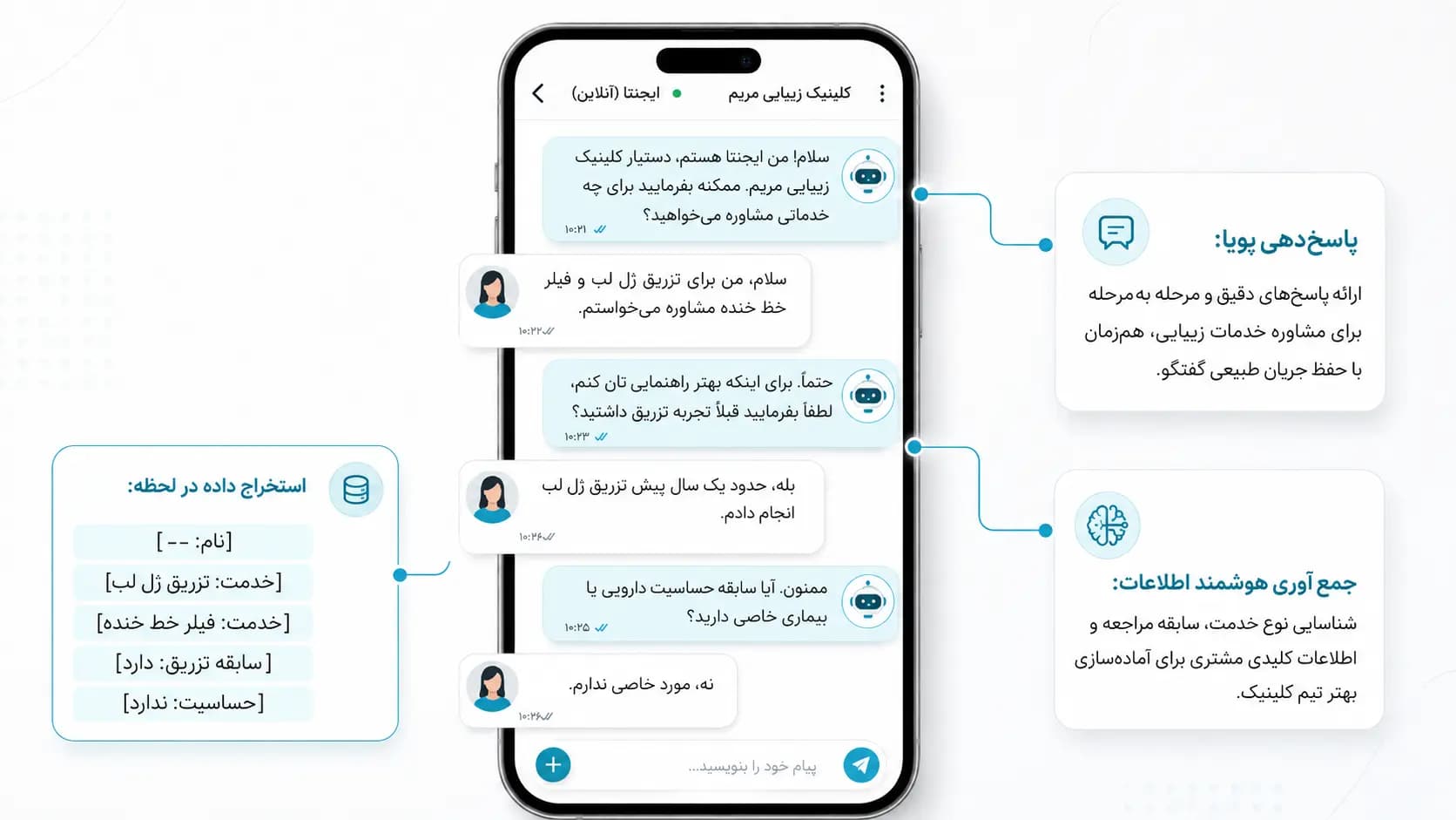 نمونه‌ای از تجربه گفتگو با ایجنتا